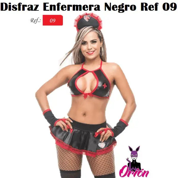 Disfraz Enfermera Negro 09 Cherry Love Tienda Juguetes Adultos Sex Shop Villavicencio 2522